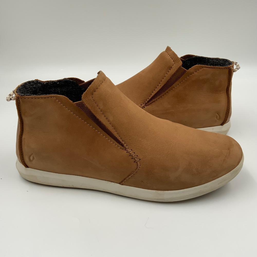 OluKai Hawai'iloa Manu Hope Leather Ankle Boots Fox Brown 20397-FX18 Mens 8.5